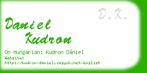 daniel kudron business card